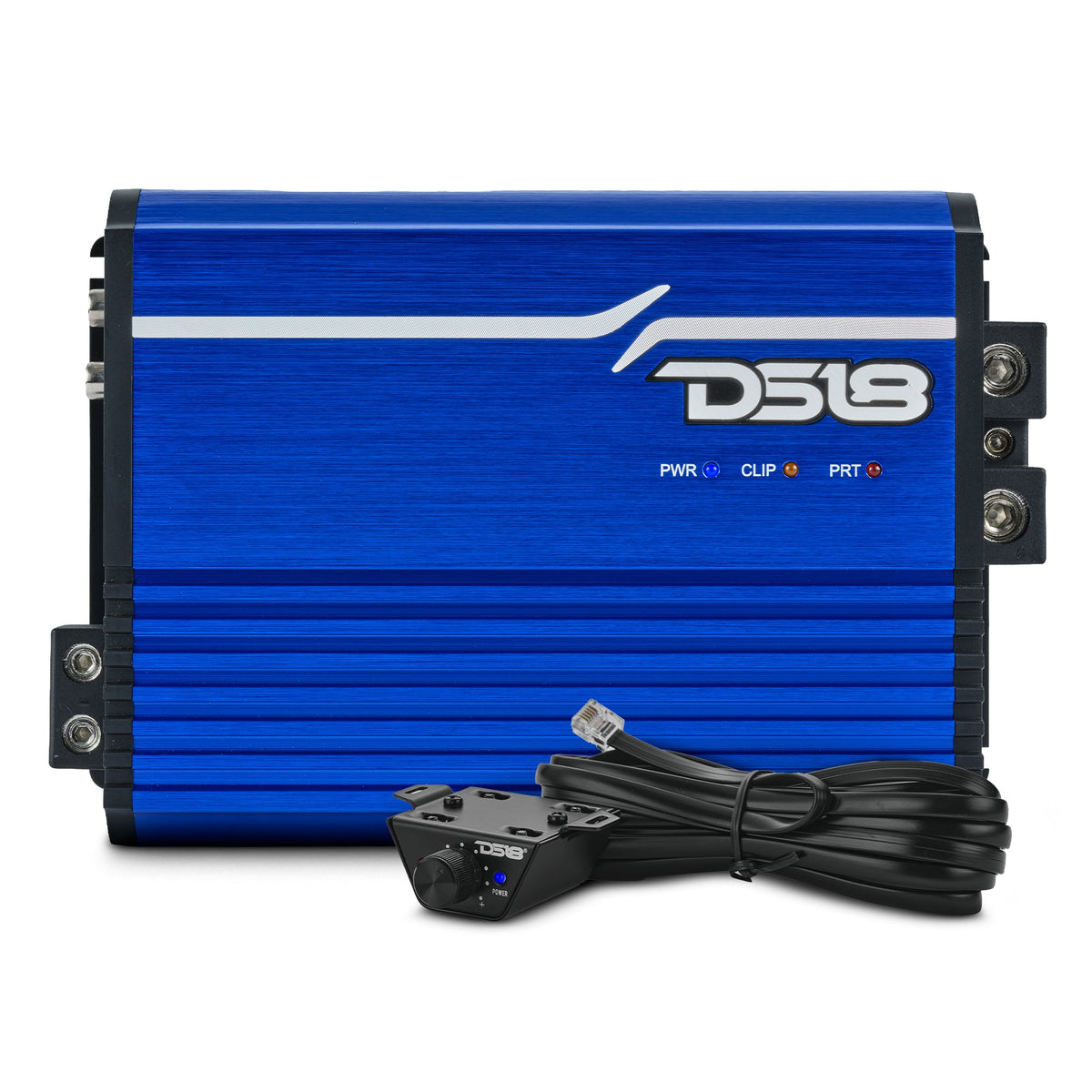 DS18 FRP-1.5K Compact Full-Range Class D 1-Channel Monoblock Amplifier — Blue