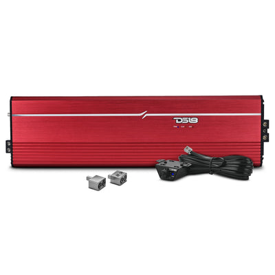 DS18 FRP-12K Compact Full-Range Class D 1-Channel Monoblock Amplifier — Red