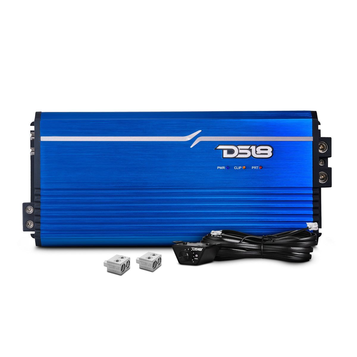 DS18 FRP-5K Compact Full-Range Class D 1-Channel Monoblock Amplifier — Blue