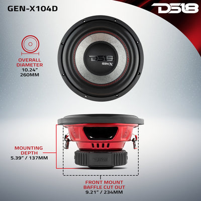 DS18 GEN-X104D 10" subwoofer, additional view