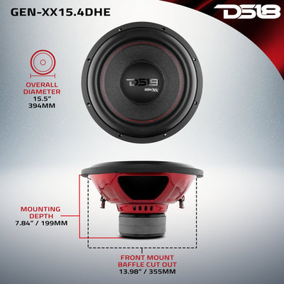 DS18 GEN-XX15.4DHE 15" subwoofer, additional view