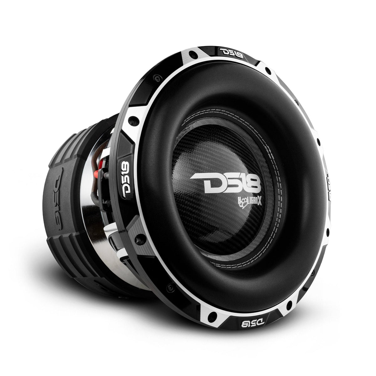 DS18 HOOL-X12DHE 12" subwoofer, three-quarter view