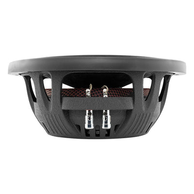 DS18 IXS10 subwoofer side profile showing 3.66 inch shallow mounting depth