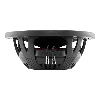 DS18 IXS12 subwoofer side profile showing 4.33 inch shallow mounting depth