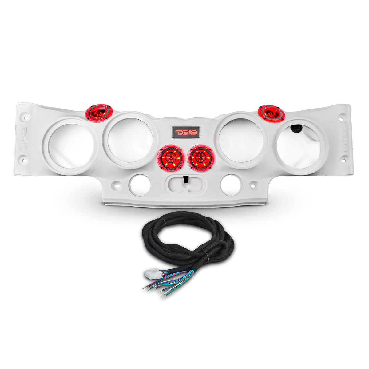 DS18 JK-SBAR/WH.HT overhead sound bar system in white for Jeep Wrangler JK/JKU hard top