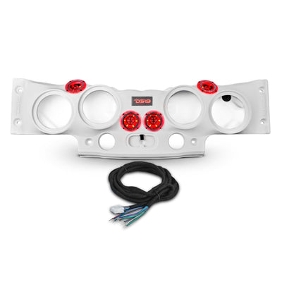 DS18 JK-SBAR/WH.HT overhead sound bar system in white for Jeep Wrangler JK/JKU hard top