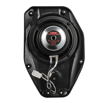DS18 JL-SB6 right soundbar pod, rear view showing plug-and-play connector