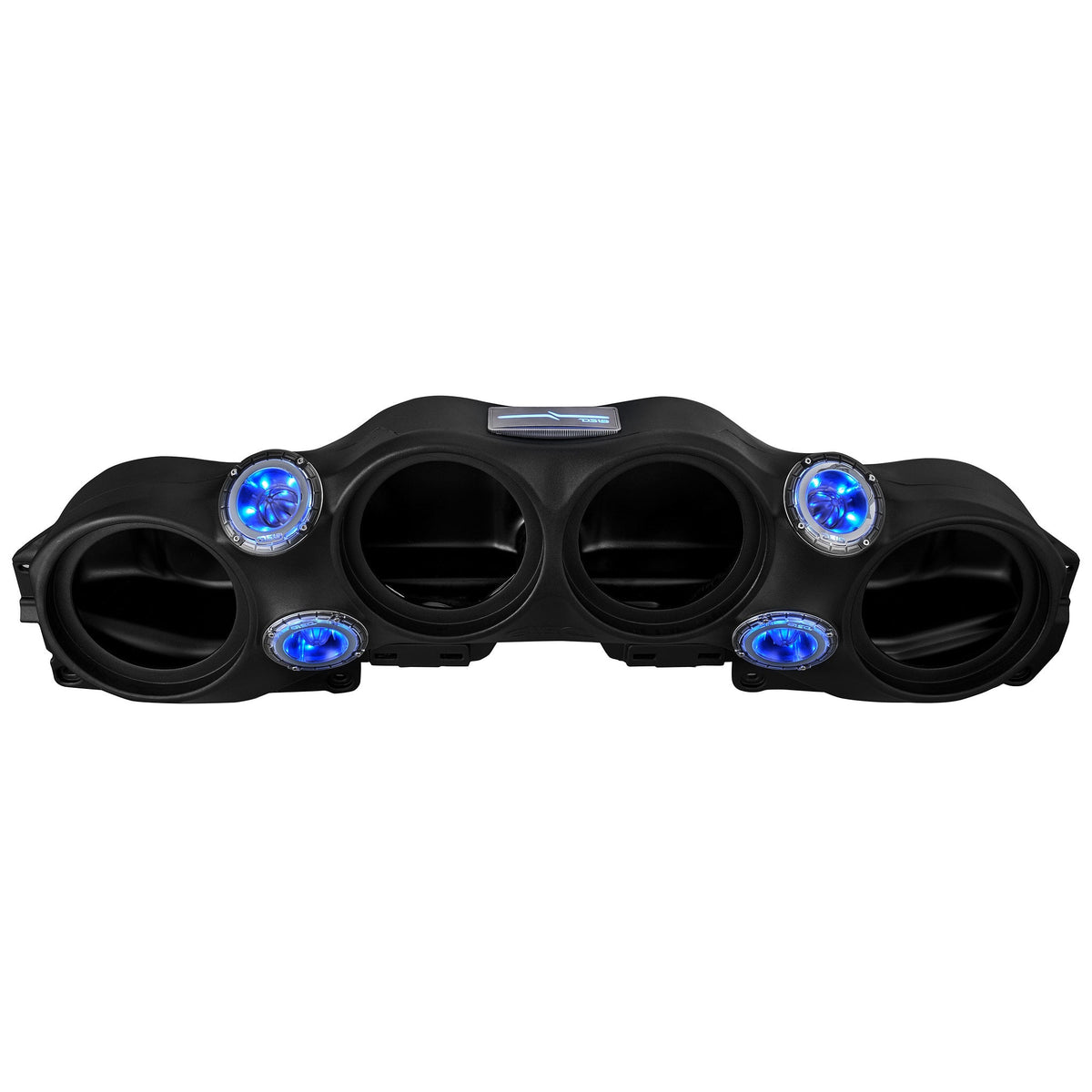 DS18 JL-SBAR/BK.HT front view with blue RGB LED lighting