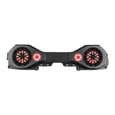 DS18 JL-SBAR22/BK sound bar shown loaded with 8-inch speakers and tweeters