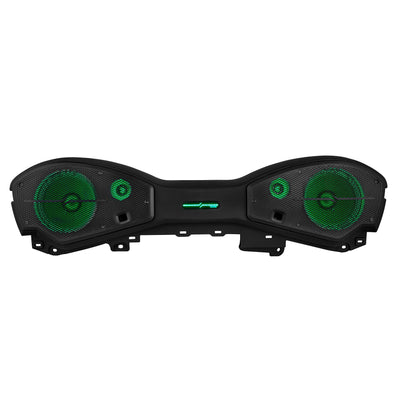 DS18 JL24-SBAR22/BKLD sound bar with digital RGB lighting set to green