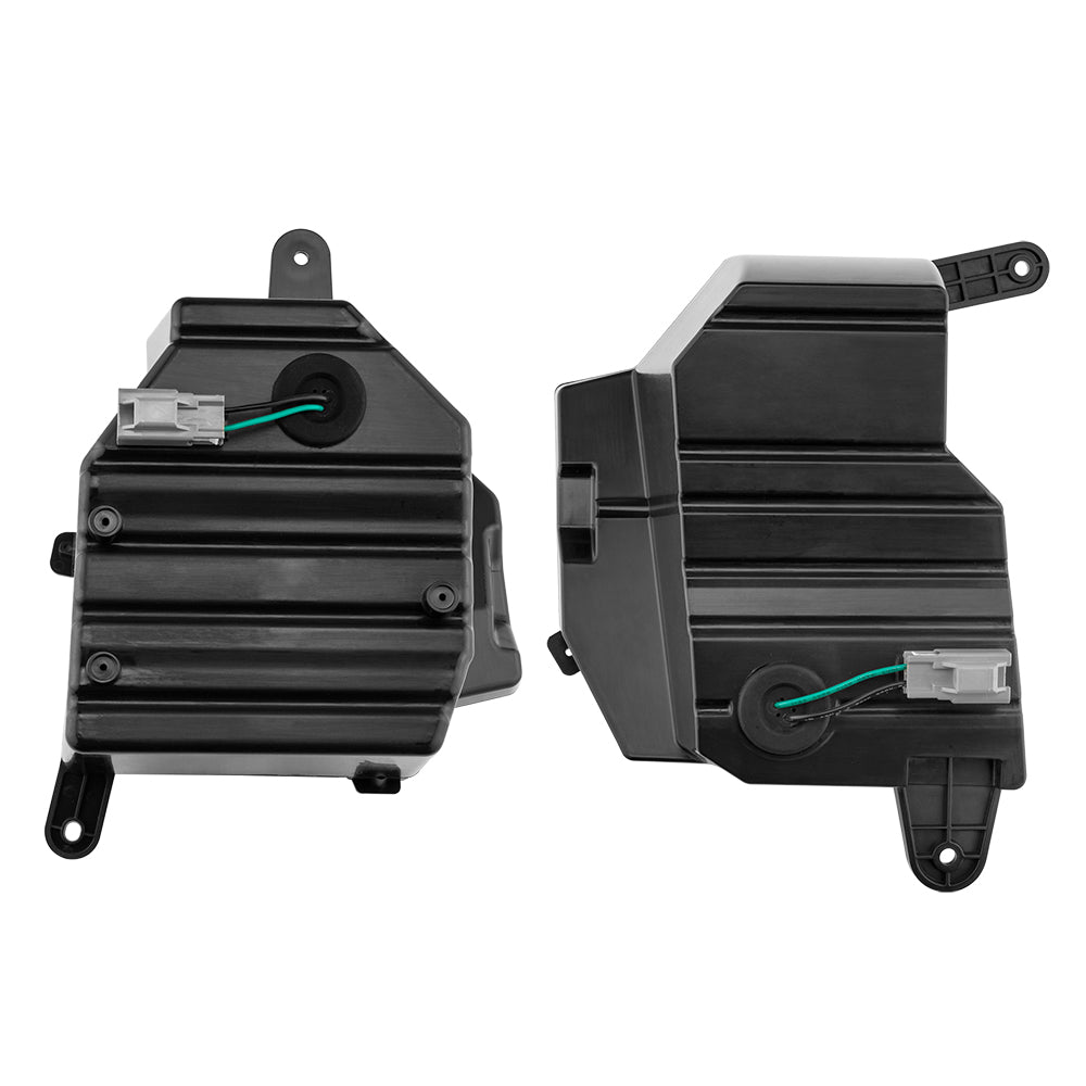 DS18 JP6NEO.FR dash speaker pod pair, rear view showing OEM plug connectors