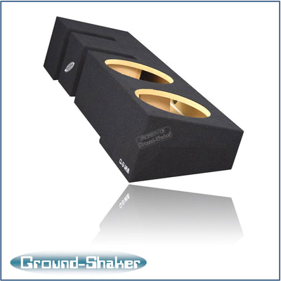 Ground Shaker GS-MF150210B dual 10 inch sealed sub box for 01-08 Ford F-150 Crew Cab, angle view