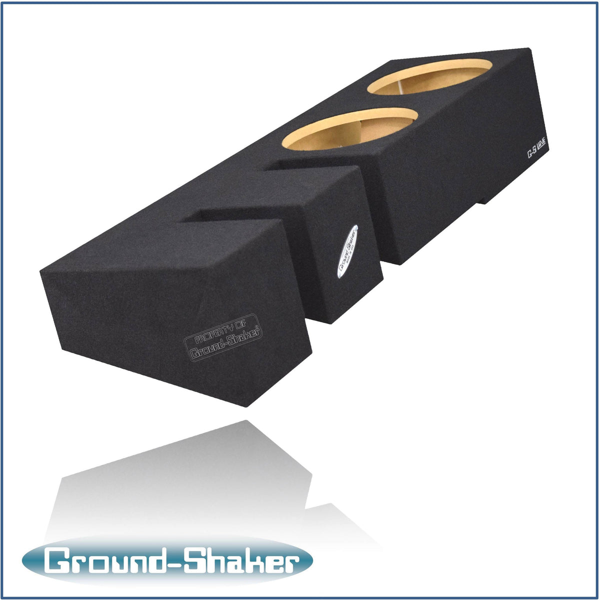 Ground Shaker GS-MF150210B dual 10 inch sealed sub box for 01-08 Ford F-150 Crew Cab, rear view