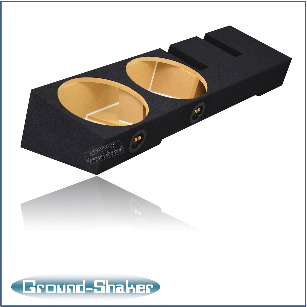 Ground Shaker GS-MF150212B dual 12 inch sealed sub box for 01-23 Ford F-150 Crew Cab, side view