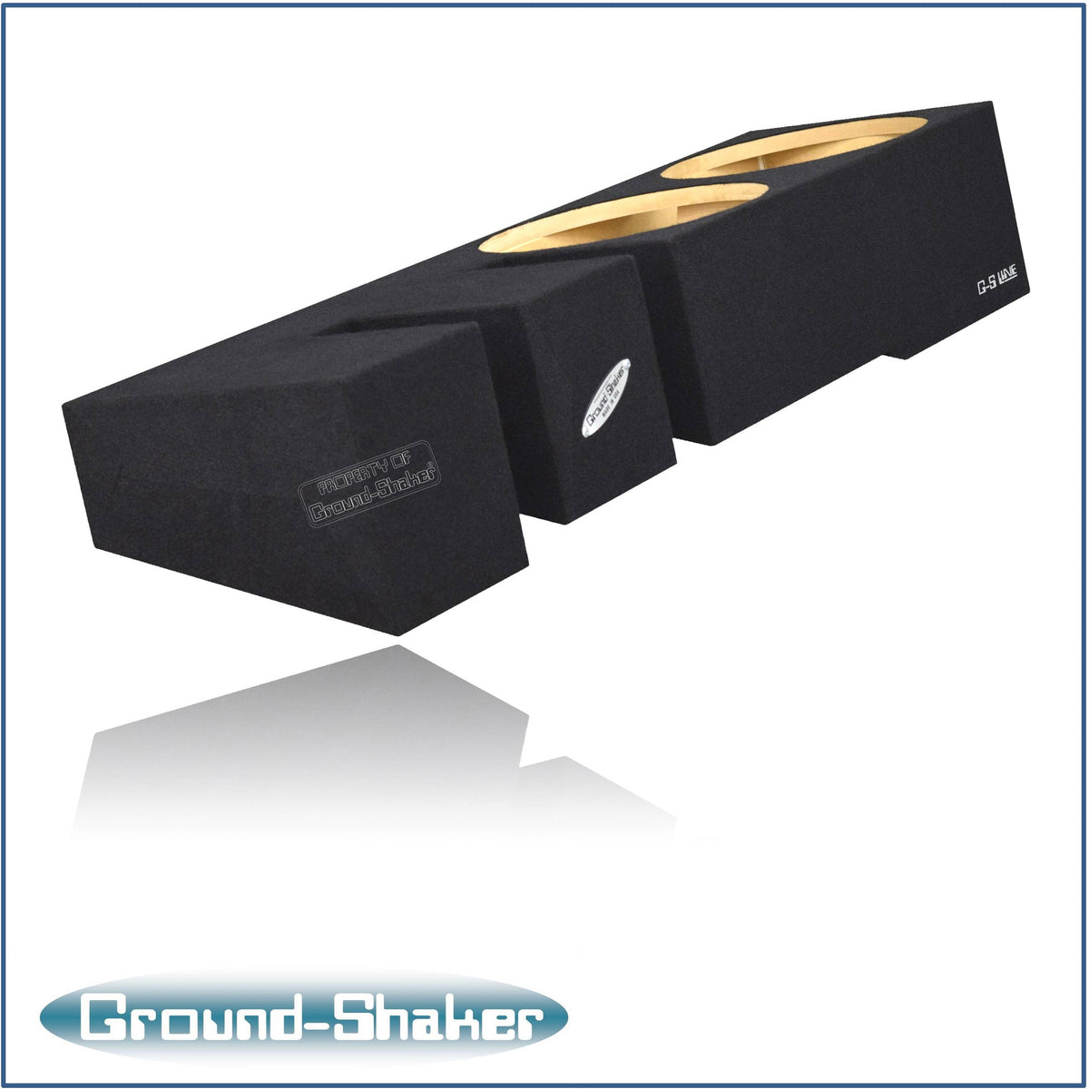 Ground Shaker GS-MF150212B dual 12 inch sealed sub box for 01-23 Ford F-150 Crew Cab, rear view