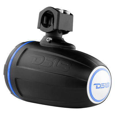 NXL-XDT/BK tower speaker rear view RGB blue