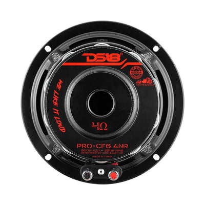 PRO 6.5" Neodymium Carbon Fiber Water resistant Cone Mid-Bass Loudspeaker 250 Watts Rms
