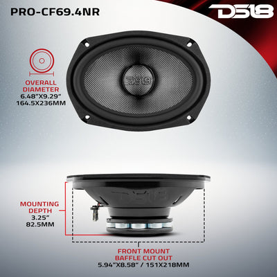 DS18 PRO-CF69.4NR dimensions diagram