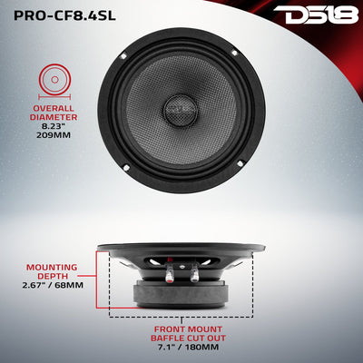 DS18 PRO-CF8.4SL 8" mid-bass loudspeaker, additional view