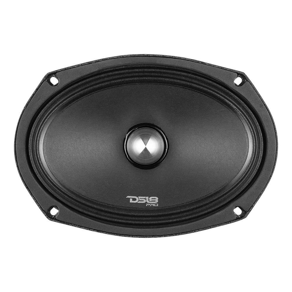 DS18 PRO-FR69NEO front view showing silver bullet tweeter
