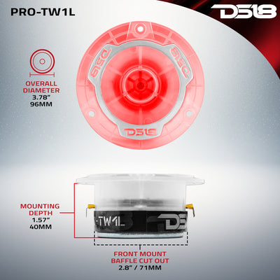 DS18 PRO-TW1L dimensions diagram