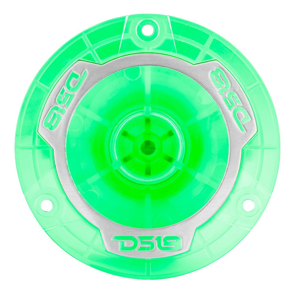 DS18 PRO-TW1L front view with RGB LED lit green