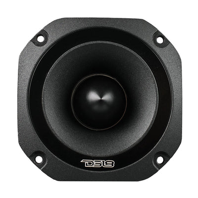 DS18 PRO-TW750C-8 tweeter in black, front view showing the bullet and mounting flange