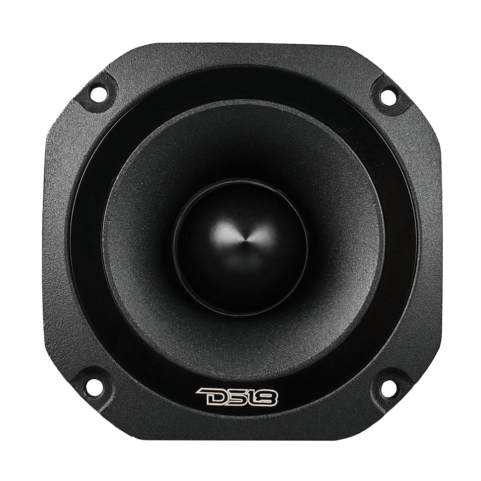 DS18 PRO-TW750C-8 tweeter in black, front view showing the bullet and mounting flange