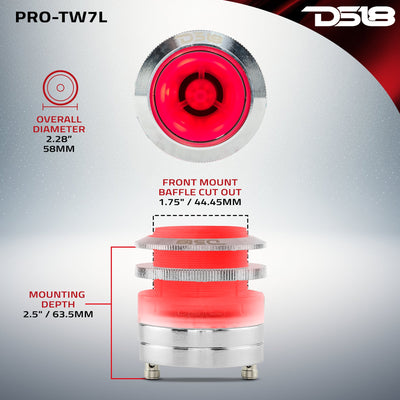 DS18 PRO-TW7L dimensions diagram