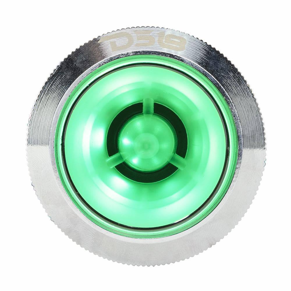 DS18 PRO-TW7L front view with RGB LED lit green