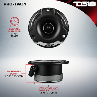 DS18 PRO-TWZ1 dimensions diagram