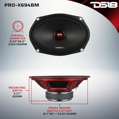 DS18 PRO-X694BM dimensions diagram
