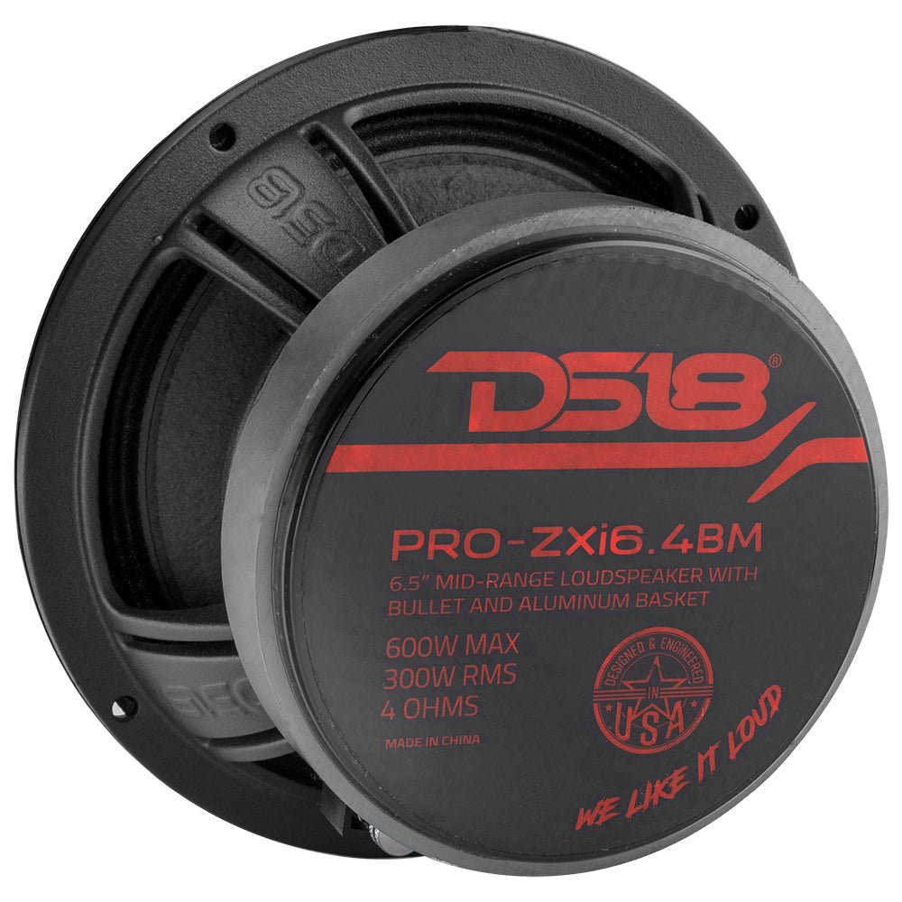 DS18 PRO-ZXI6.4BM rear view, ferrite plus neodymium motor