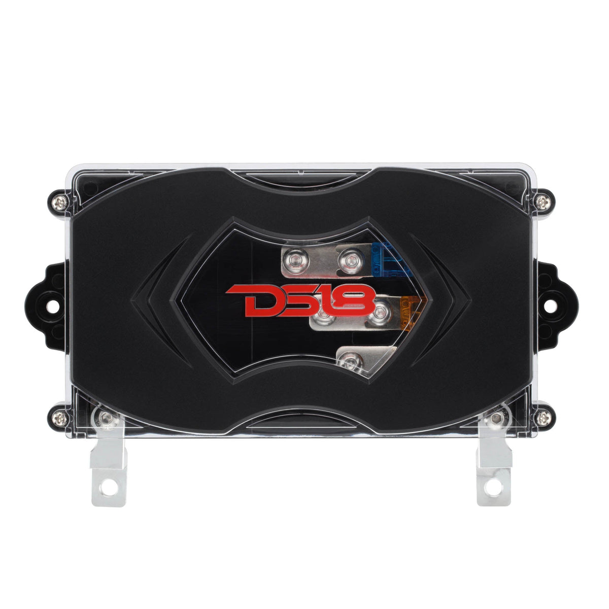 DS18 PSFHDB4 powersports front view with the smoke-colored cover fitted