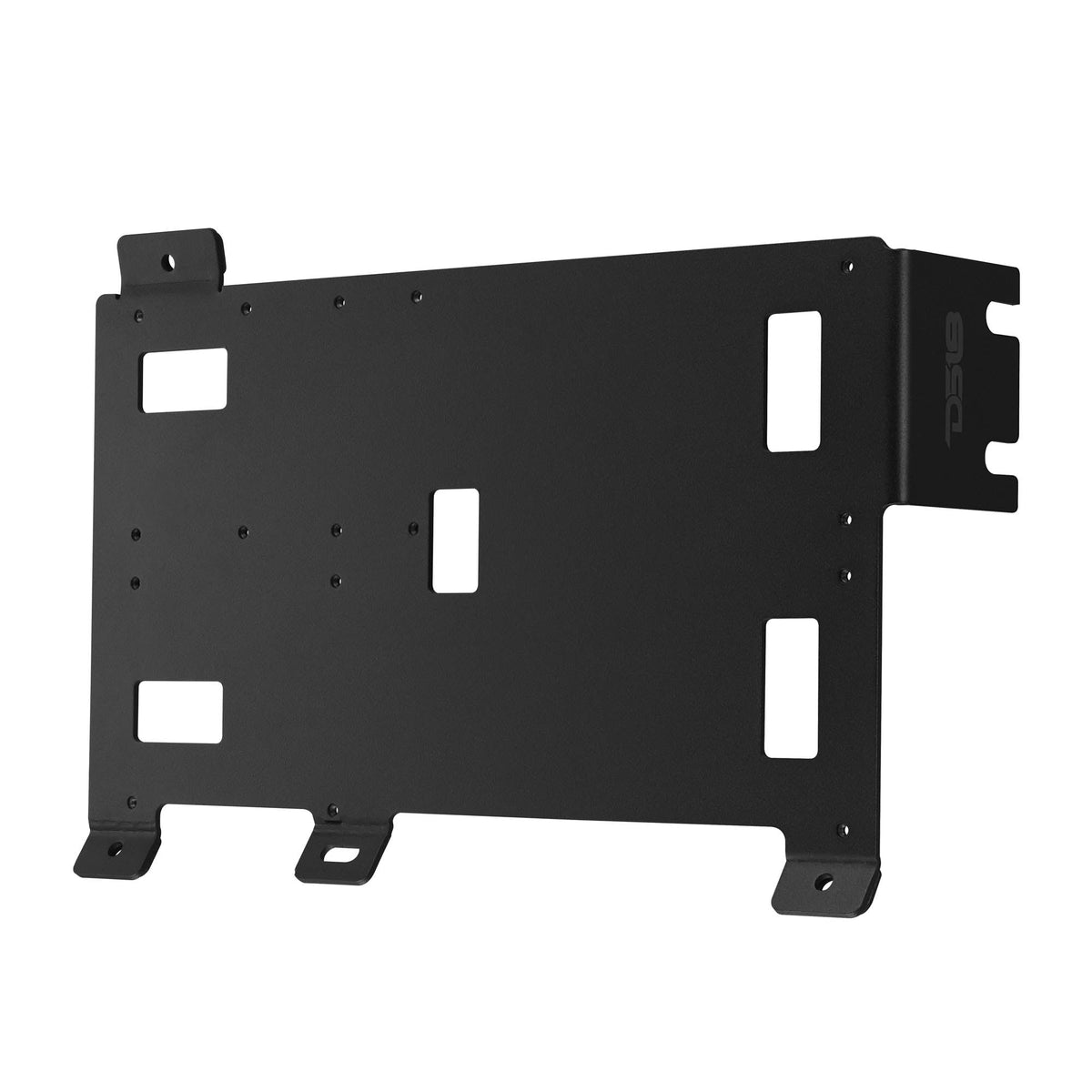 DS18 RZR-AMPRACK14-18 under-dash amp rack left view