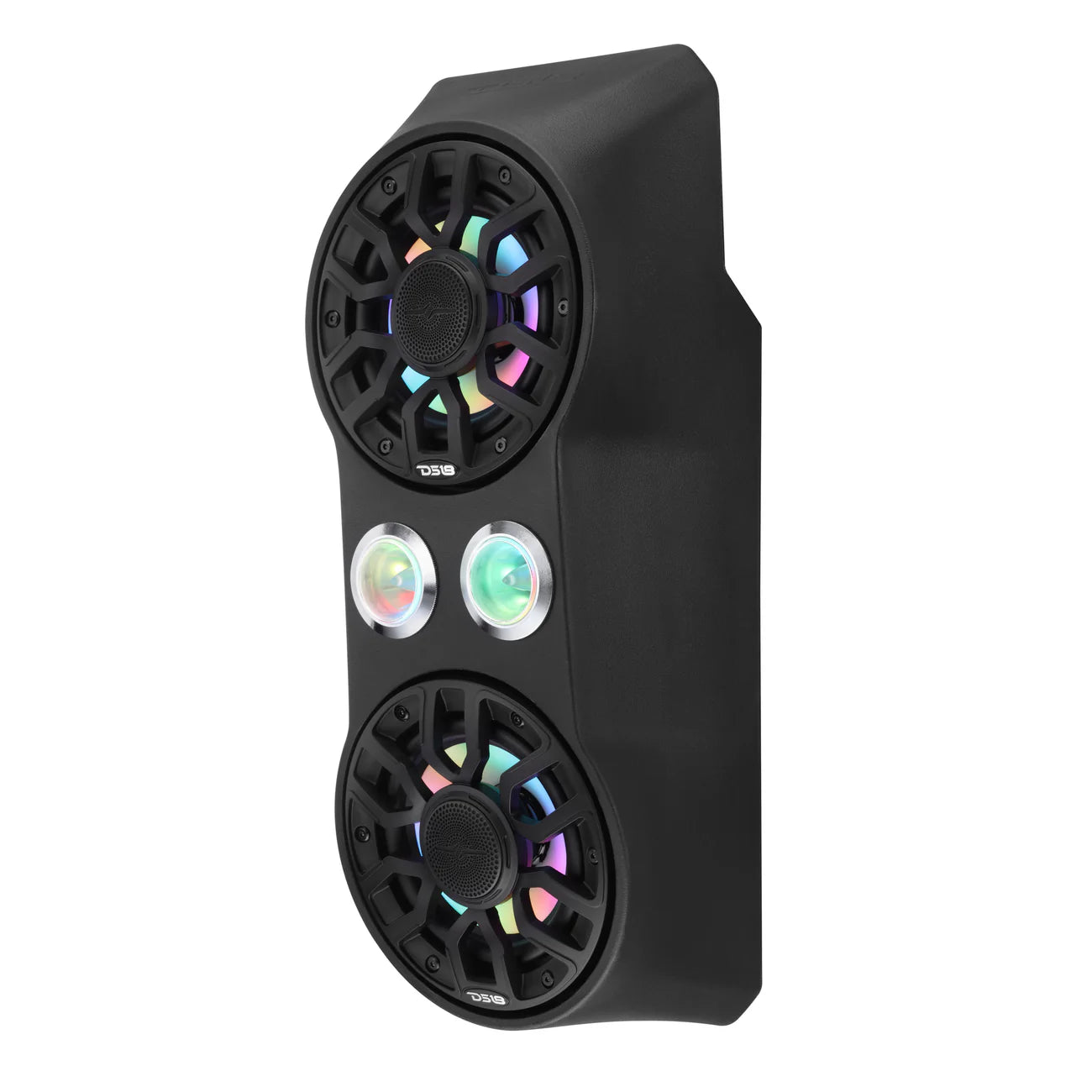 Polaris RZR Pro Waterfall Center Console Enclosure for 2020+ Models – Preloaded with 6.5" Speakers & 2.3" Tweeters | Digital LED Lights