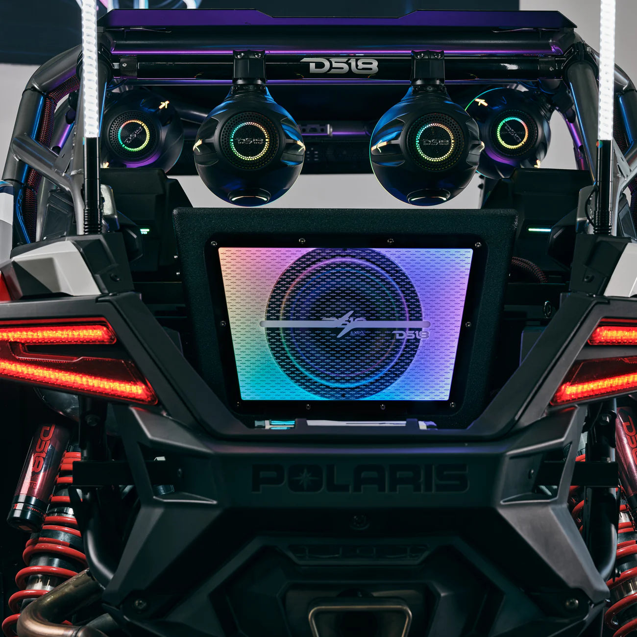 Polaris RZR PRO/XP 10" Bandpass Subwoofer Enclosure for Rear Cargo Box with Digital LED Lights + Light Controller | EXL-X10.2D Preloaded