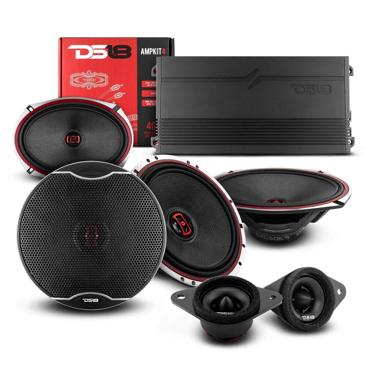 DS18 2005–2021 Toyota Tacoma Double & Access Cab Front & Rear Door Speaker Package — Best — image 1