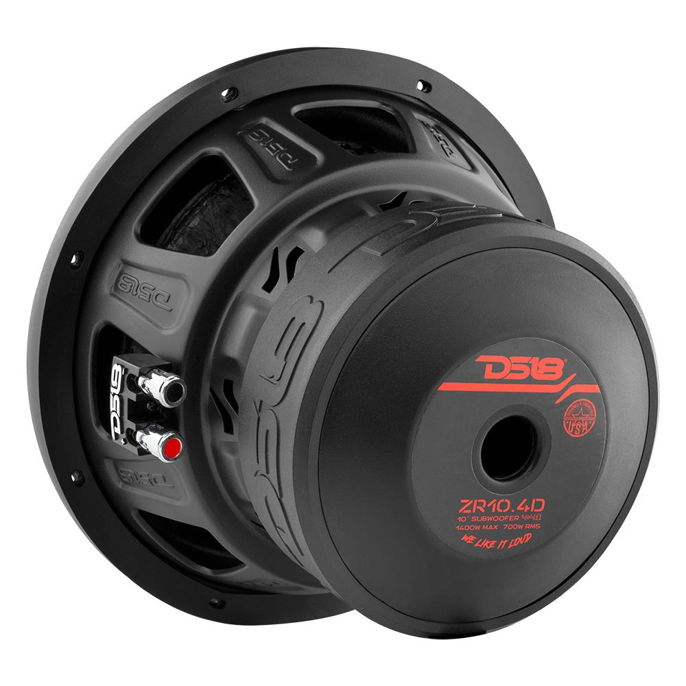 DS18 ZR10.4D rear view showing 100 Oz ferrite magnet and steel basket