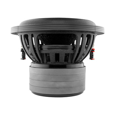 DS18 ZXI10 10-inch subwoofer side profile showing 8.34 inch overall depth