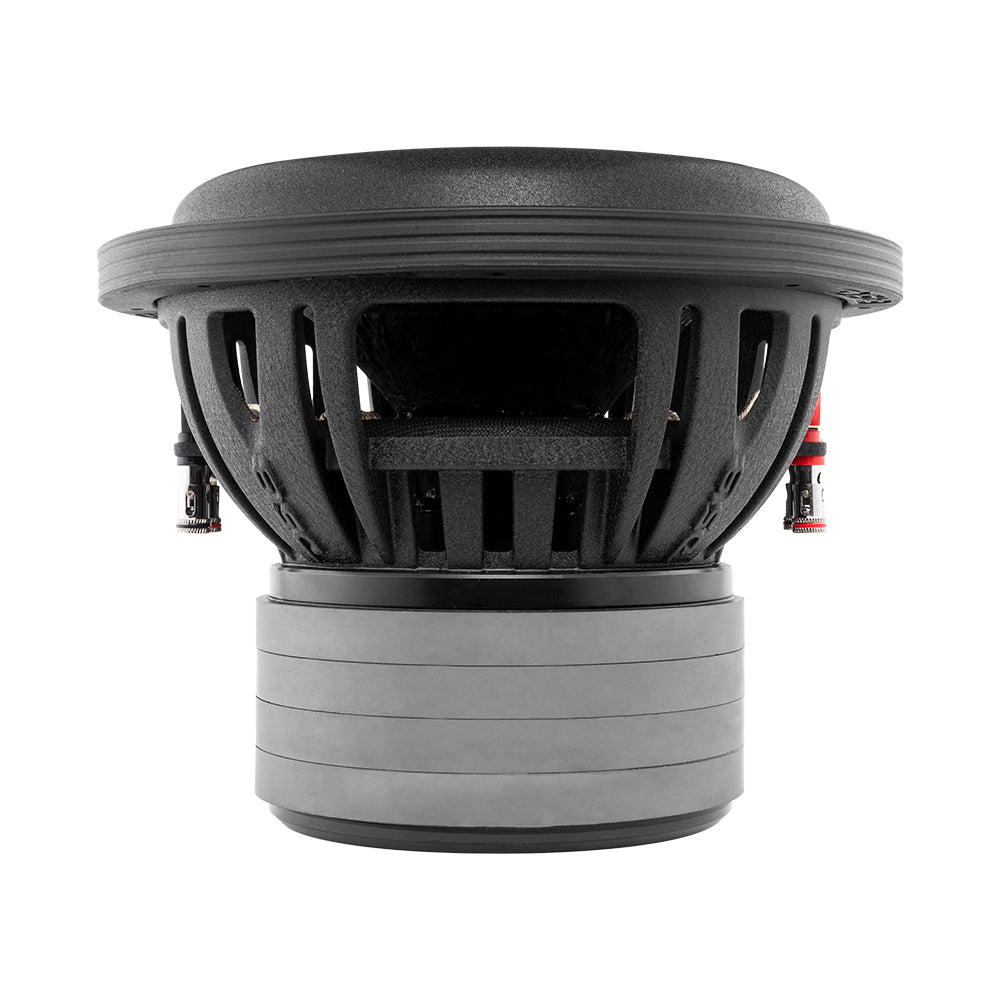 DS18 ZXI8 subwoofer side profile showing motor stack (4-ohm shown)