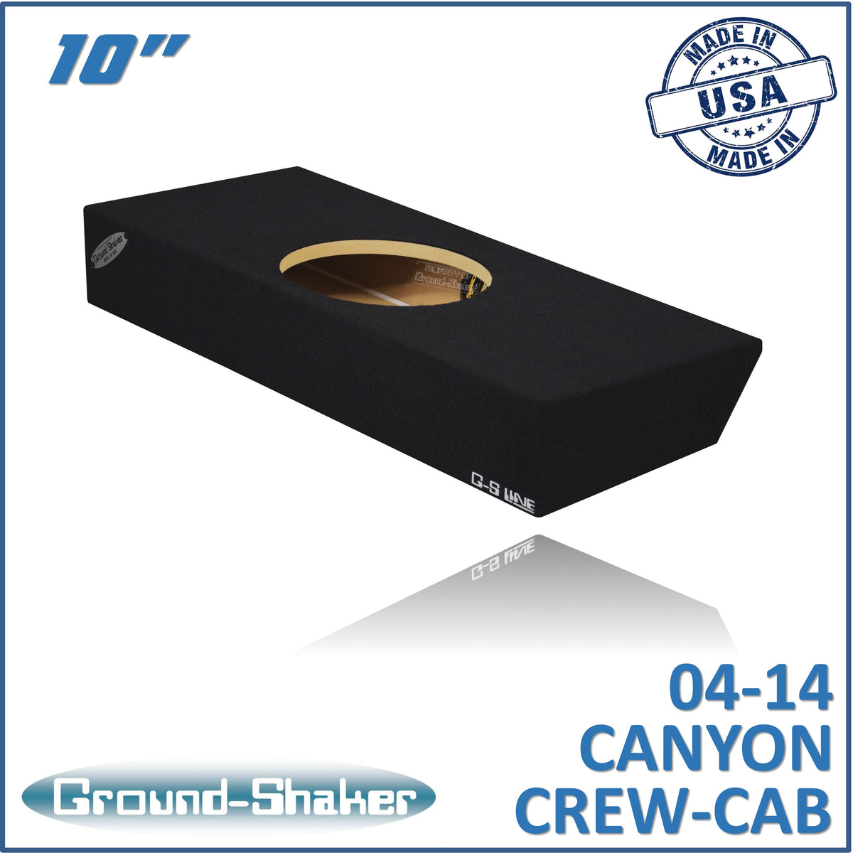 Ground Shaker GS-CCGM110B subwoofer enclosure for Fits 04–14 GMC Canyon Crew Cab