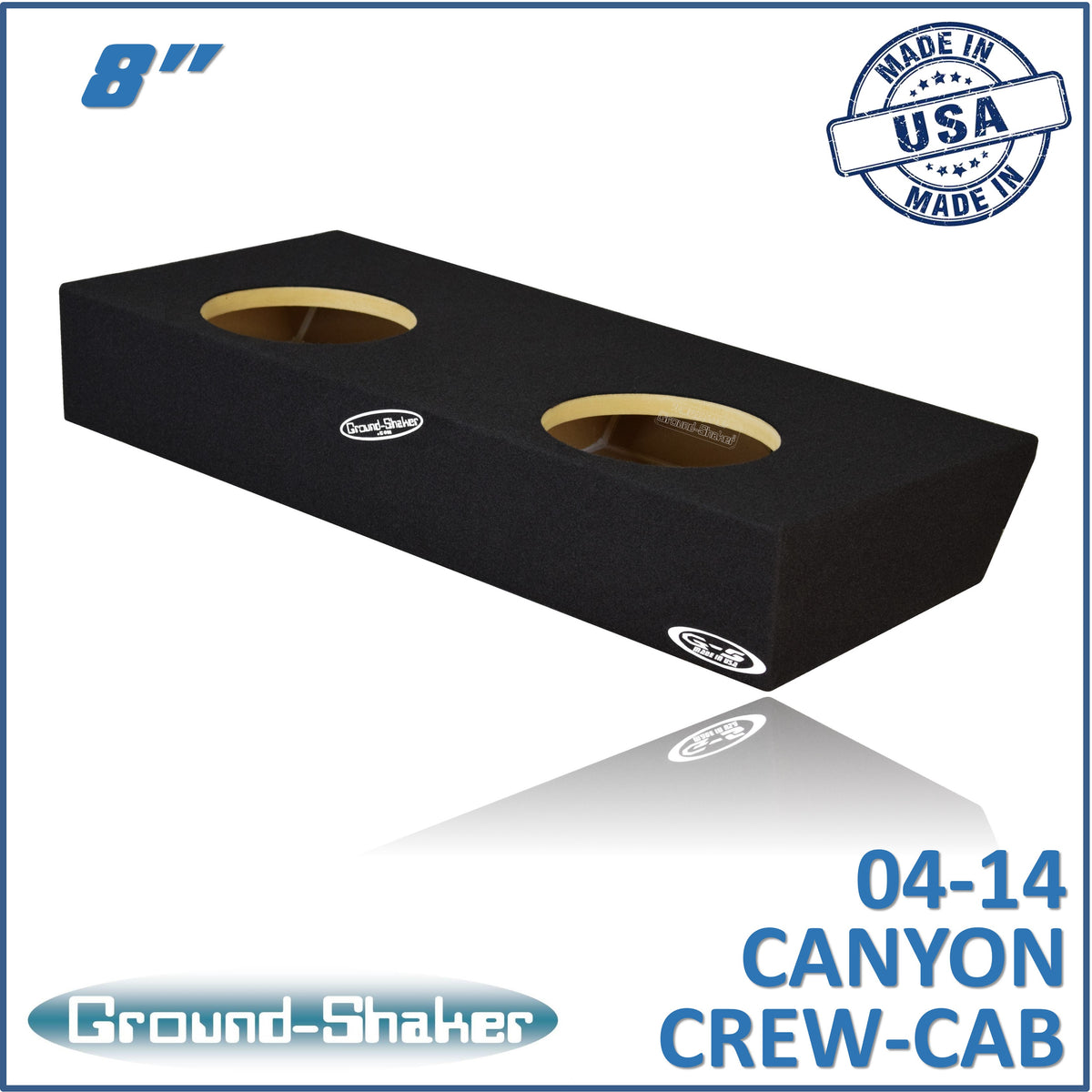 Ground Shaker GS-CCGM28B subwoofer enclosure for Fits 04–14 GMC Canyon Crew Cab