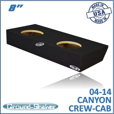 Ground Shaker GS-CCGM28B subwoofer enclosure for Fits 04–14 GMC Canyon Crew Cab