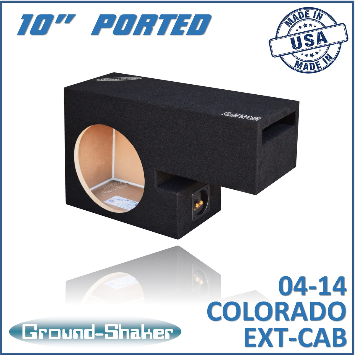 GS-CQHVP110B subwoofer enclosure for Fits 04–14 Chevy Colorado Extended Cab