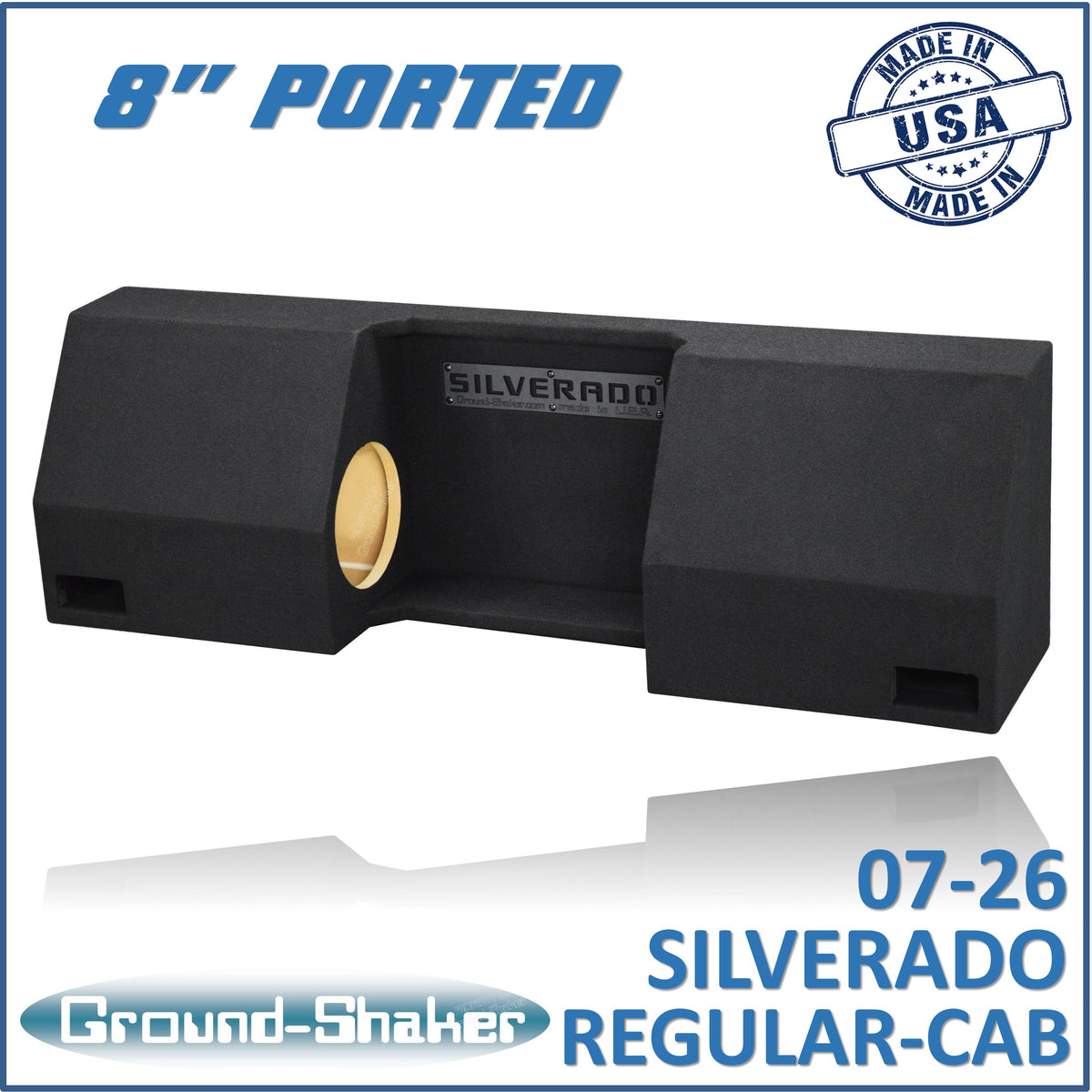 GS-CSTCCXLP28B subwoofer enclosure for Fits 07–26 Chevy Silverado Regular Cab
