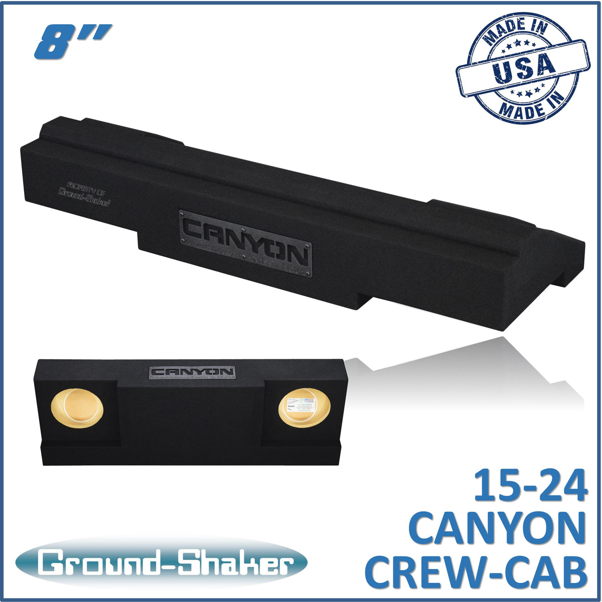 Ground Shaker GS-CXGM28B subwoofer enclosure for Fits 15–24 GMC Canyon Crew Cab