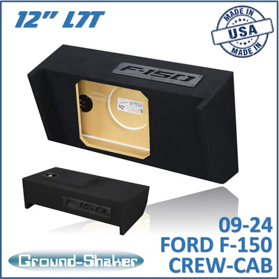 Ground Shaker GS-DF150L7T112B single 12 inch sealed L7T sub box for 2009-2026 Ford F-150 Crew Cab
