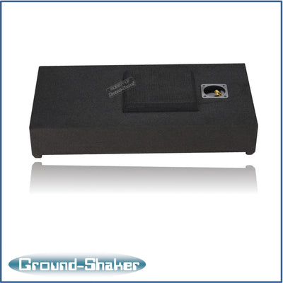 Ground Shaker single 12 inch sealed L7T sub box terminal detail - Ford F-150 Crew Cab