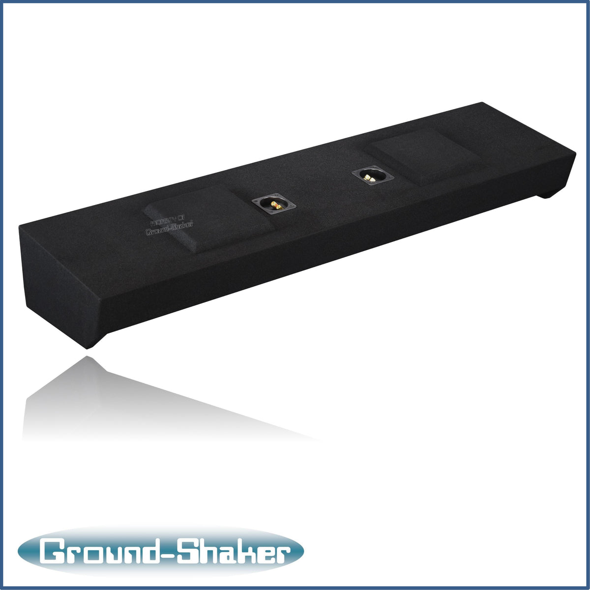 Dual 12 inch sealed L7T sub box for 09-26 Ford F-150 Crew Cab - cutout detail